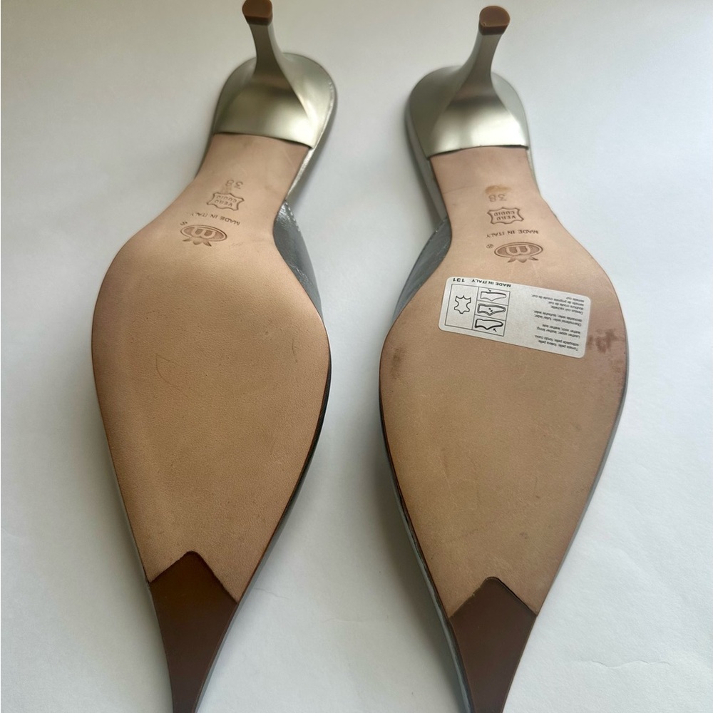 Lea Foscati Italian Women’s Leather Mules Size 38 - Picture 3 of 3